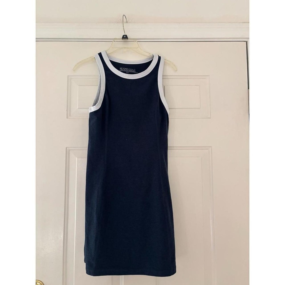 Beyond Yoga Women's Spacedye Outlines Dress Size Small Navy Blue athletic dress